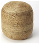 16" Jute Round Pouf Ottoman