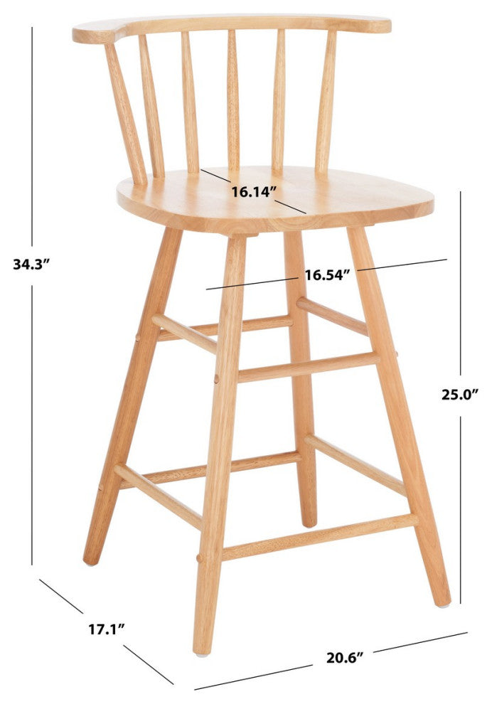 Safavieh Jay Wood Counter Stool, Natural