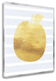 "Gold And Silver Apple" By Linda Woods, Giclee Print on Gallery Wrap Canvas