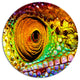 Multicolor Scaly Skin Of Lizard, Animal Large Disc Metal Wall Art, 36"