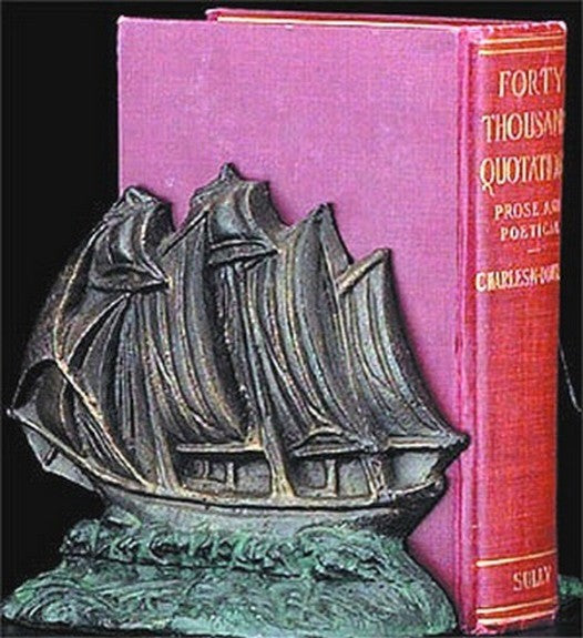 Bronzed Sailboat Bookends