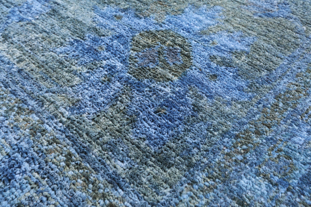 Overdyed Full Pile Handmade Wool Rug 9' 3" X 11' 9" - WR2526