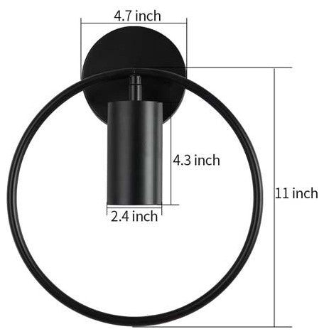 Modern room decor wall sconce black circle wall decor lamp
