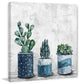 "Succulent Frost" Painting Print on Wrapped Canvas