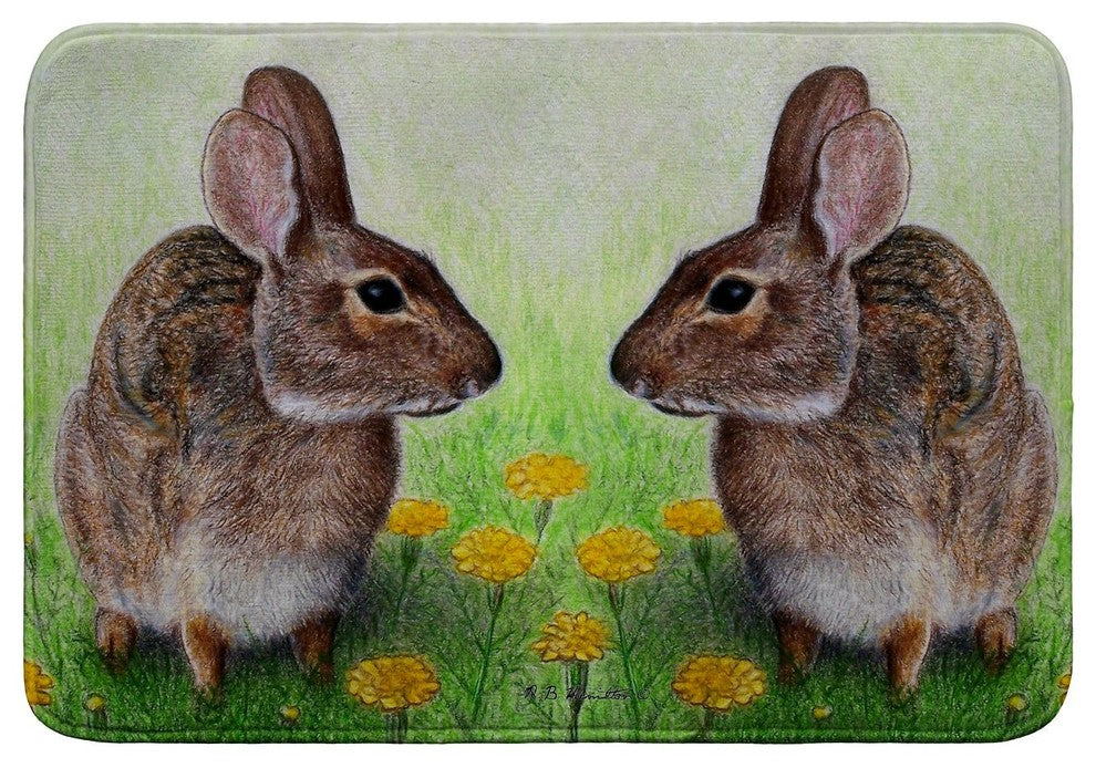 Mat 1 Rabbits Rabbits Bath Mat 24x36