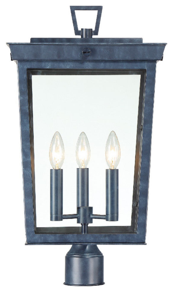 Belmont 3 Light Graphite Outdoor Lantern Post