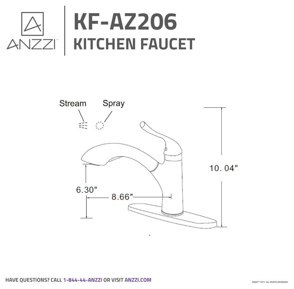 Navona Single Handle Pull-Out Sprayer Kitchen Faucet, Oil Rubbed Bronze