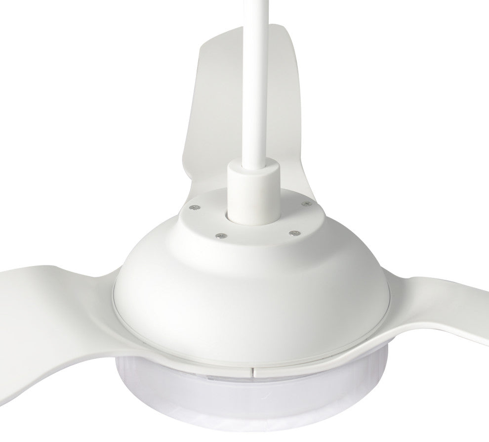 Carro Smart Voice Control Ceiling Fan with Dim LED Light and Remote 10-speed, White, 60 in