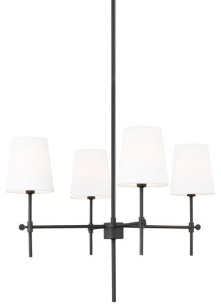 Baker Four Light Small Chandelier, Midnight Black