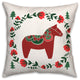Christmas Donkey 18x18 Spun Poly Pillow