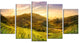 Rice Fields on Terraced Panorama, Landscape Canvas Art Print, 60"x32", 5 Panels