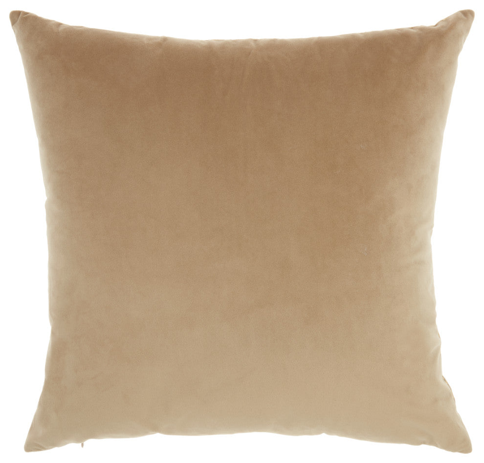 Nourison QY168 Throw Pillow, Beige, 18" x 18"