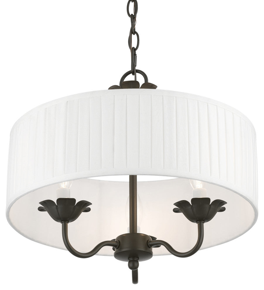Livex Lighting 3 Light English Bronze Pendant Chandelier