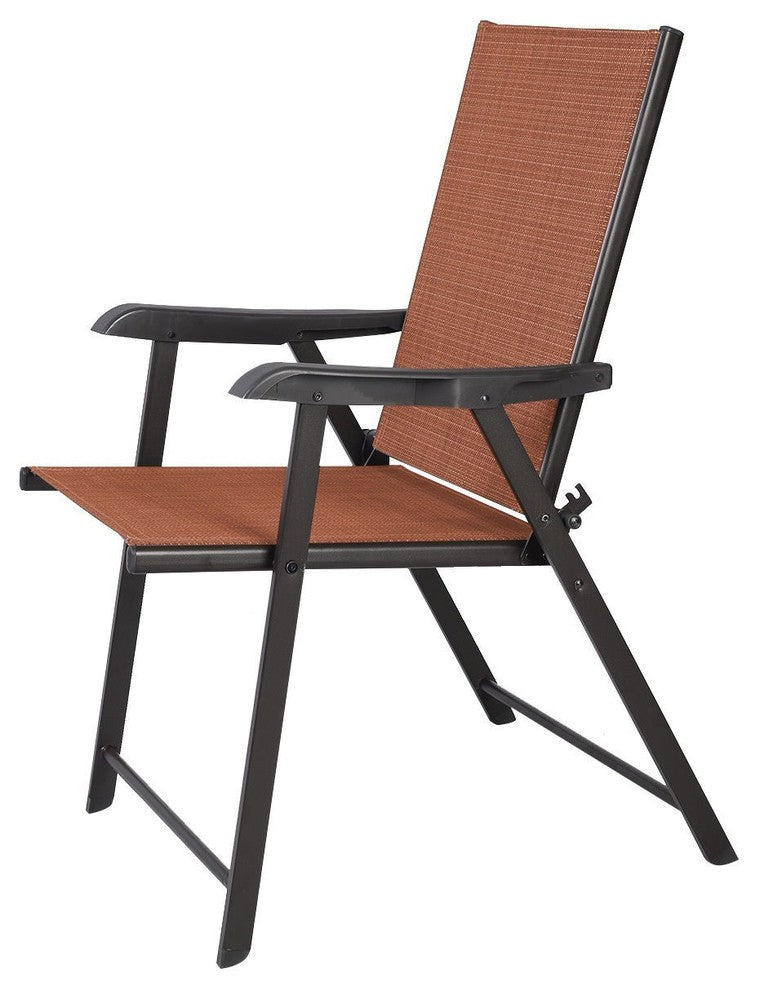 Modern Patio Folding Chairs With Durable Steel Frame