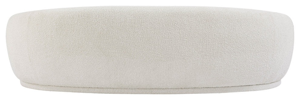 Hyde Boucle Fabric Upholstered, Cream, Sofa