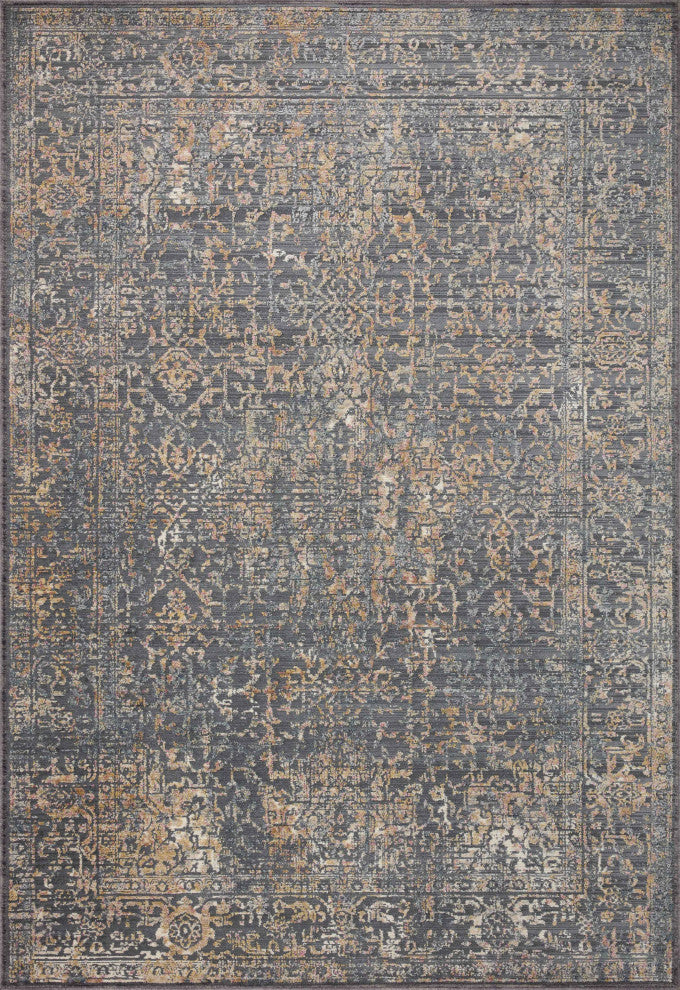 Loloi Indra Graphite / Sunset 2'-6" x 8'-0" Runner Rug