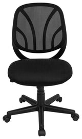 Y-GO Chair Mid-Back Black Mesh Swivel Task Chair