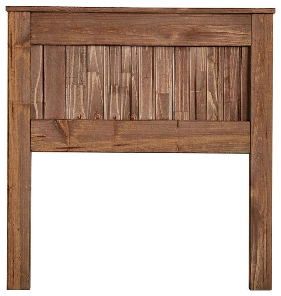 Furniture of America Howard Rustic Wood Full Panel Headboard in Mahogany
