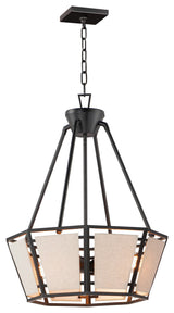 Maxim Lighting Montauk 4-Light Chandelier, Black, 20265CVBK