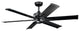 Kichler Szeplo Patio 60 inch Outdoor LED Ceiling Fan in Satin Black