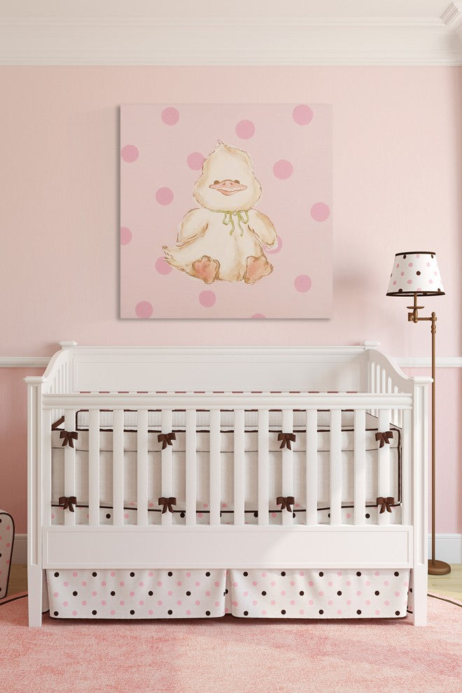 "Snuggly Duck" by Reesa Qualia Painting Print Wrapped Canvas, 24x24