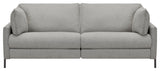 Juliett 80" Modern Power Reclining Sofa, Gray Pebble