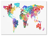 'World Text Map' Canvas Art by Michael Tompsett