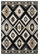 Garson Southwest Diamonds Area Rug, Charcoal, 7'10"x10'
