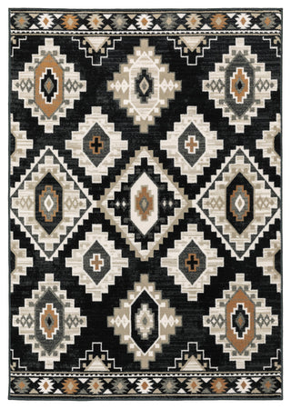 Garson Southwest Diamonds Area Rug, Charcoal, 7'10"x10'