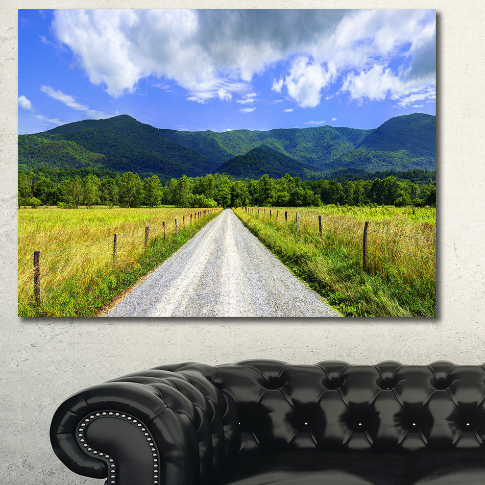 Sparks Lane in Cades Cove, Landscape Canvas Art Print, 40"x30"