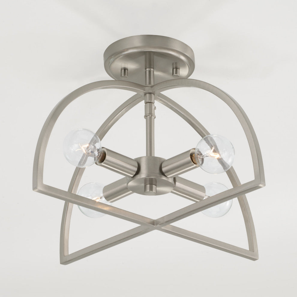 Capital Lighting 248841 Lawson 4 Light 15"W Semi-Flush Ceiling - Matte Black