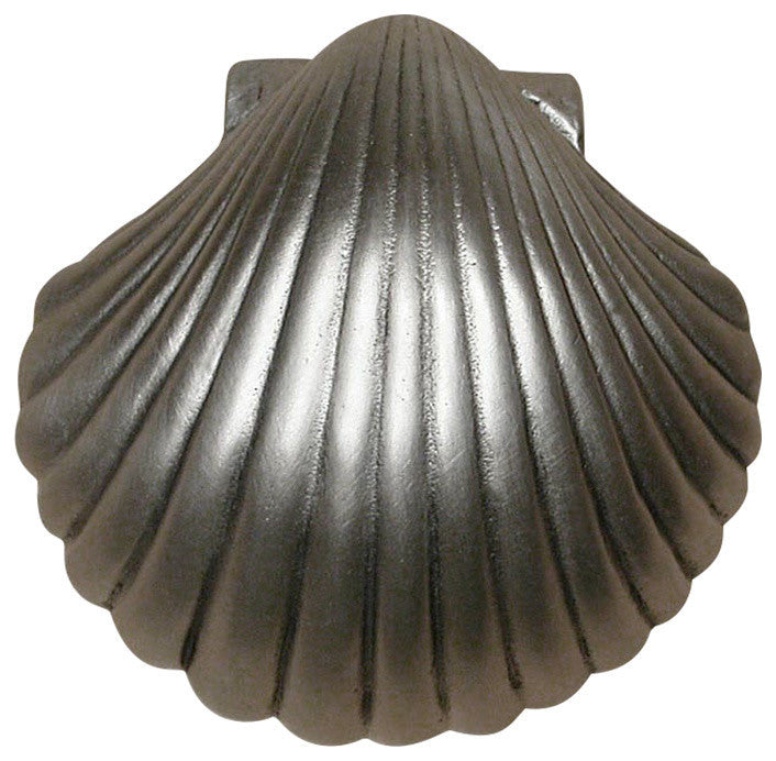 Scallop Shell Bin Pull, Antique Bronze