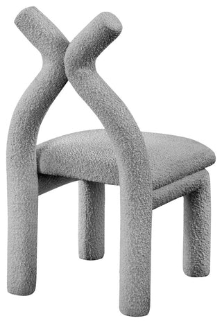 Xena Boucle Fabric Upholstered Accent/Dining Chair, Grey