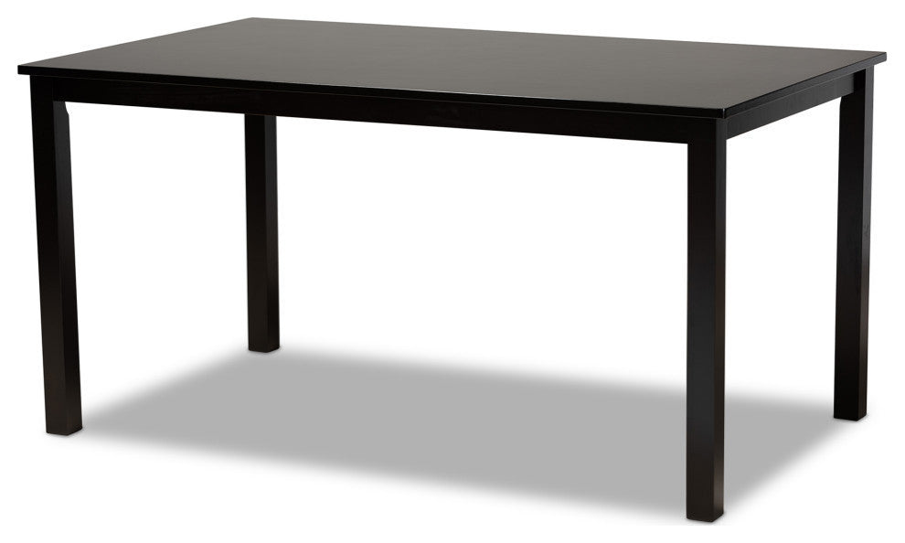 Hastings Sand Upholstered Dark Brown 7-Piece Wood Dining Set