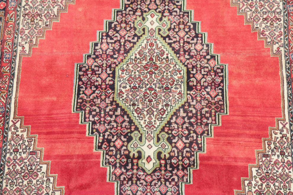 Consigned, Bidjar Hand-Knotted Oriental Traditional Persian Area Rug, Red, 6x7