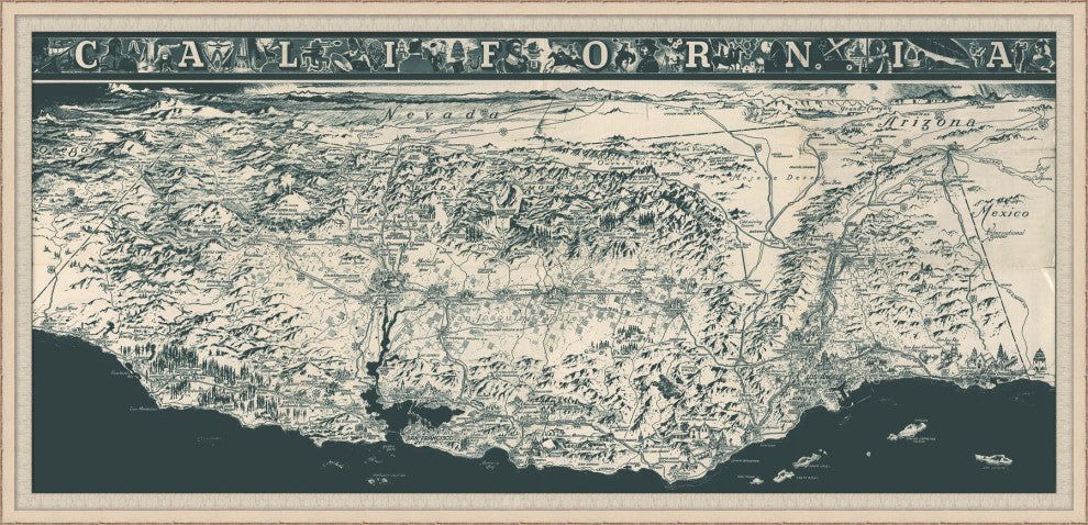 View Of California, Giclee Reproduction Artwork