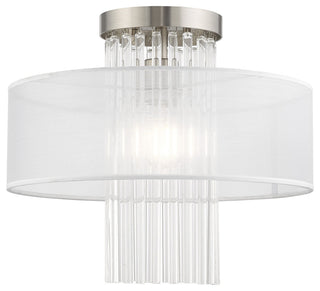 Livex Lighting Brushed Nickel 1-Light Ceiling Mount