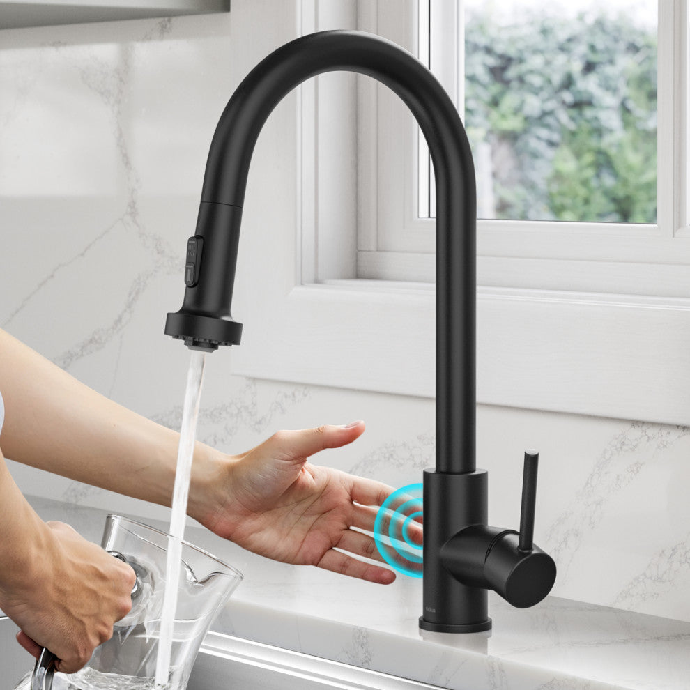 Bolden Sensor 2-Function Pull-Down 1-Handle Kitchen Faucet, Matte Black