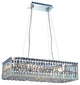 Artistry Lighting Maxim Rectangle Collection Crystal Chandelier in Chrome, 32x16