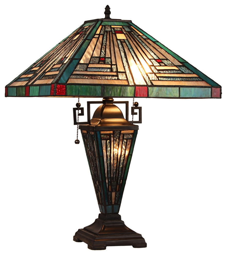 CHLOE Lighting CH3T359BM16-DT3 INNES Bronze 3 Light Double Lit Table Lamp
