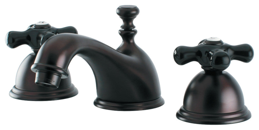 Kingston Brass Widespread Bathroom Faucet With Brass Pop-Up, Oil Rubbed Bronze