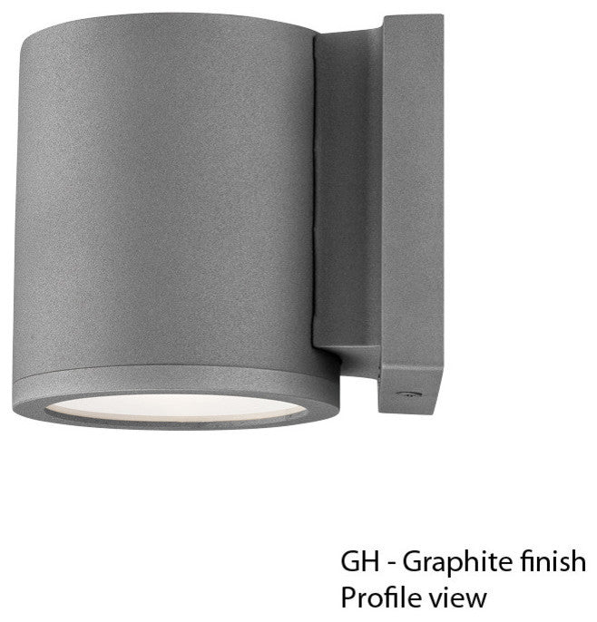 Tube Outdoor Wall Sconce, Graphite