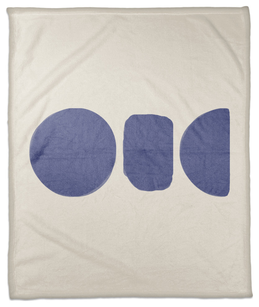 Horizontal Shapes Organic 3 50x60 Coral Fleece Blanket