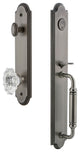 Arc 1-Piece Dummy Handleset, C Grip and Biarritz Knob, Antique Pewter, 848395