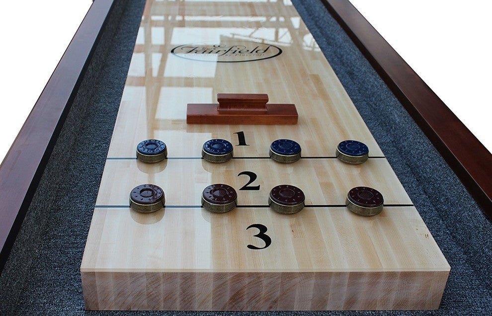 St. Lawrence Pro Style Shuffleboard by Playcraft, Espresso, 16'