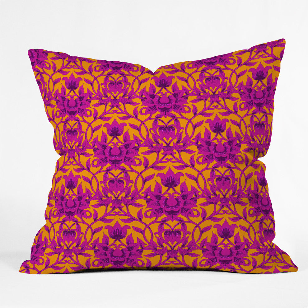 Deny Designs Aimee St Hill Vine Pink Outdoor Throw Pillow