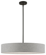 Elmhurst 5 Light Black Large Drum Pendant