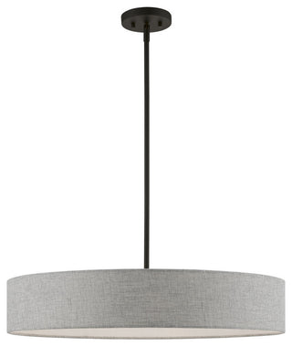 Elmhurst 5 Light Black Large Drum Pendant