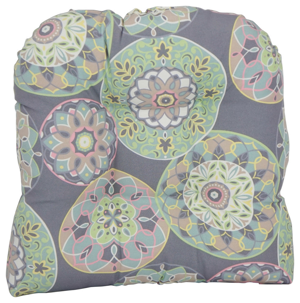 19" U-Shaped Dining Chair Cushions, Set of 4, Cera Sterling