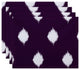 Hol-I-Kat, Holiday Ikat Print Placement, Purple, Set of 4